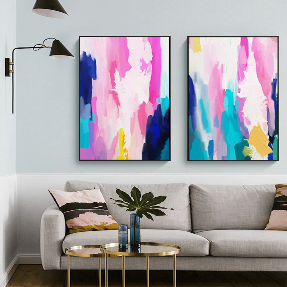 Wall art - Colorful Brushstrokes (2 sets)- Canvas Prints- Poster Prints