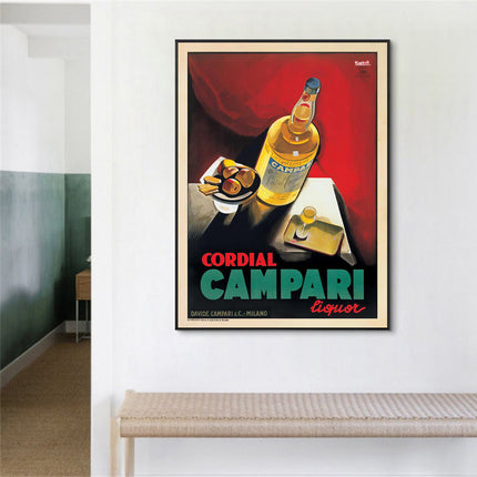Wall Art - Cordial Campari Liquor - Canvas Prints-Poster Prints