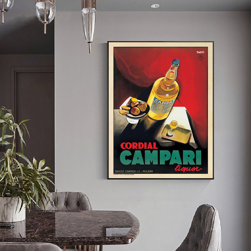 Wall Art - Cordial Campari Liquor - Canvas Prints-Poster Prints