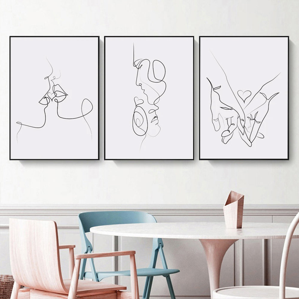 Wall Art  - Couples 3 Sets - Poster Prints -Canvas Prints