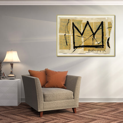 Wall Art - Crown By Michel Basquiat - Canvas Prints-Poster Prints