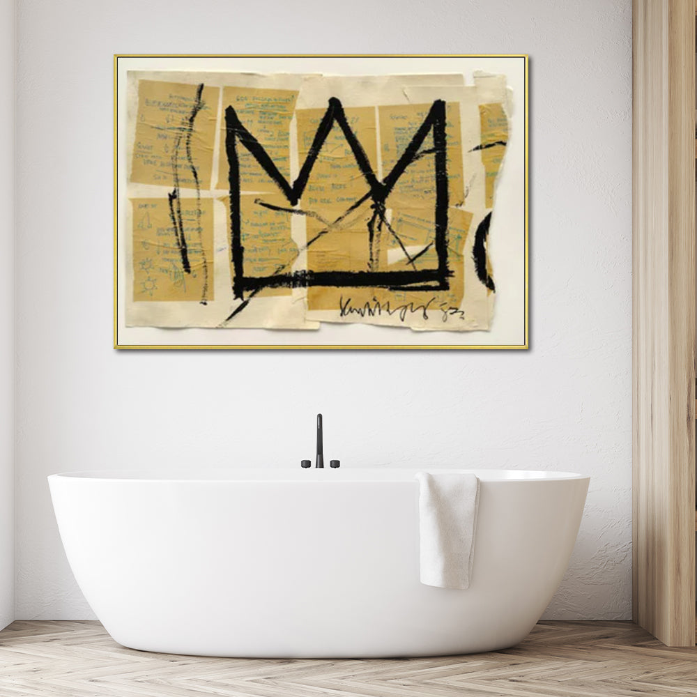 Wall Art - Crown By Michel Basquiat - Canvas Prints-Poster Prints