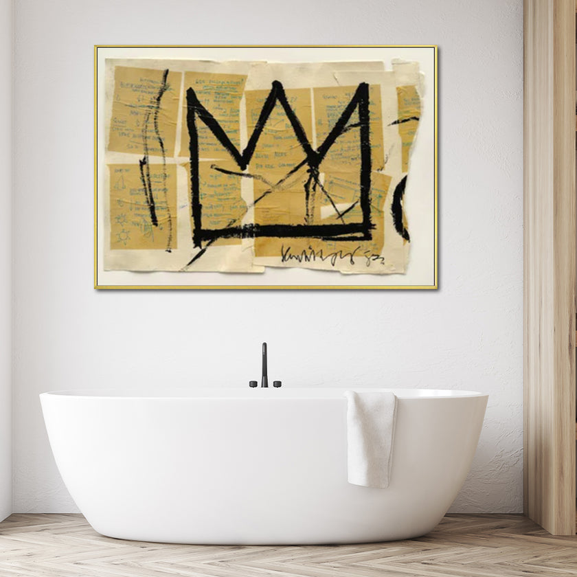 Wall Art - Crown By Michel Basquiat - Canvas Prints-Poster Prints