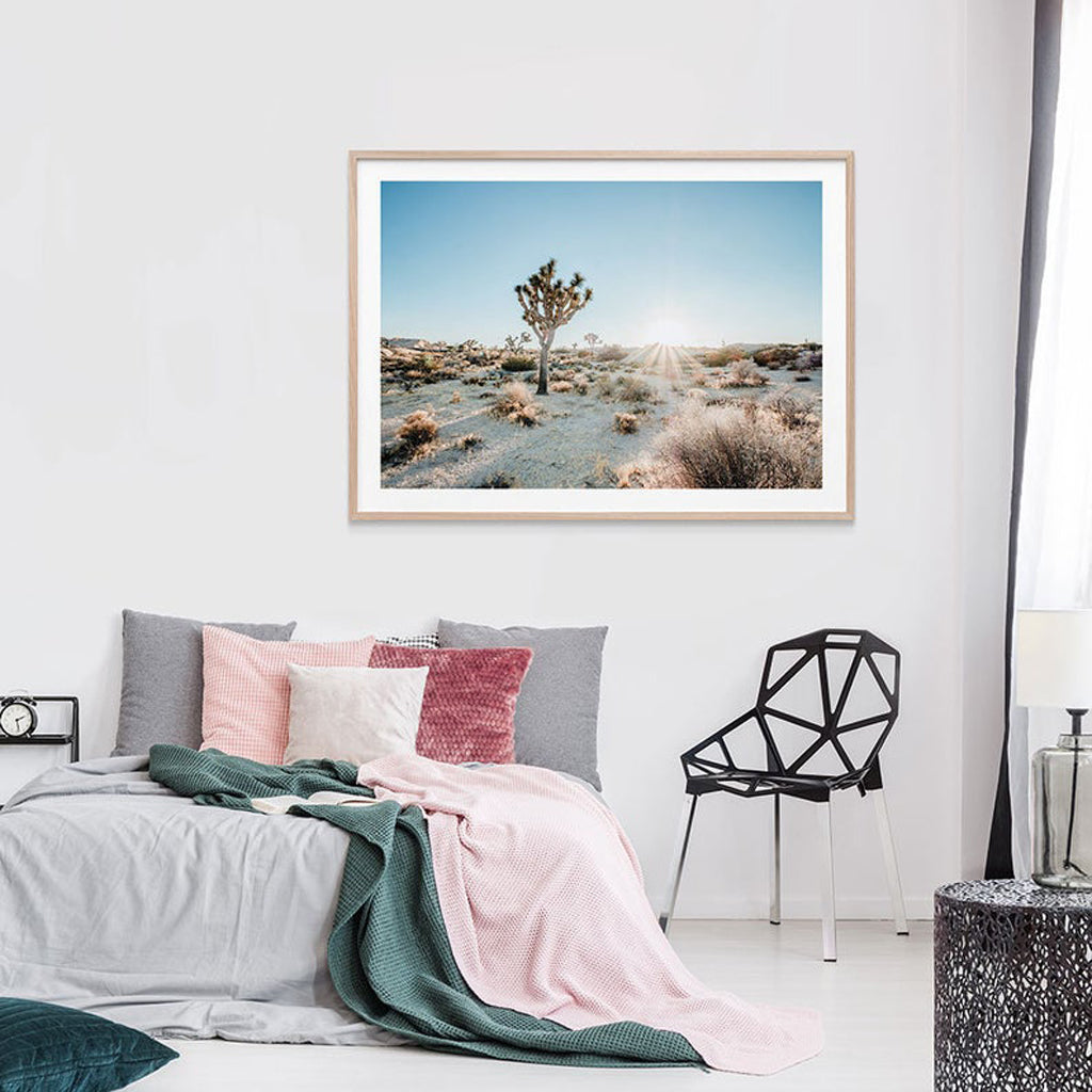 Landscape art prints - Desert Sunburst - Canvas Prints - Poster Prints