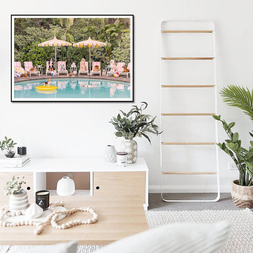 Wall Art - Dogs at Beverley Hills Hotel - Canvas Prints-Poster Prints