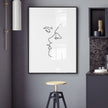 Line Art prints -KISSING - Poster Prints -Canvas Prints