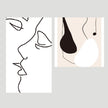 Line Art prints -KISSING - Poster Prints -Canvas Prints