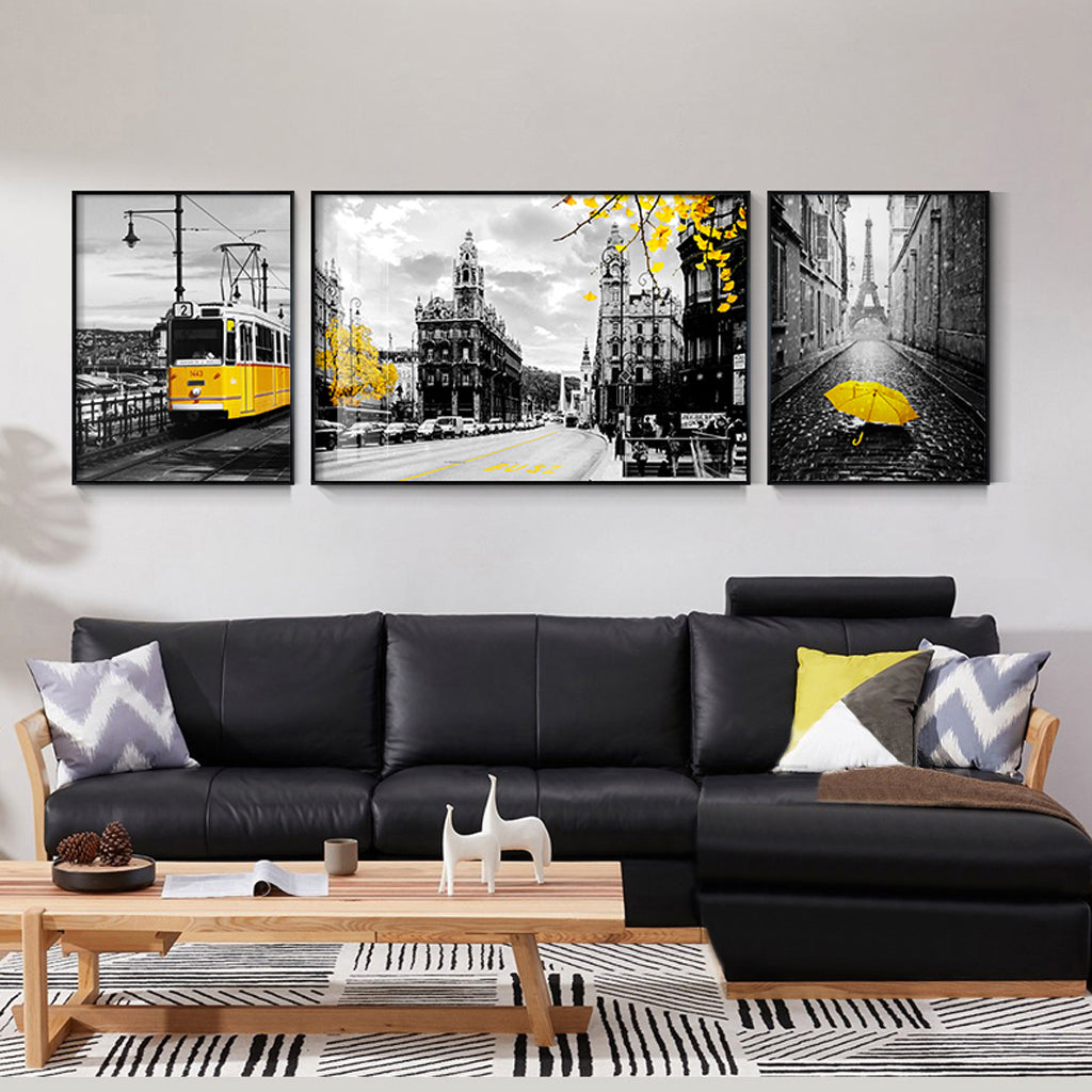 Fashion and cities Art - Print Wall Art - Paris Impression Tram (3 sets) - Canvas Prints-Poster Prints