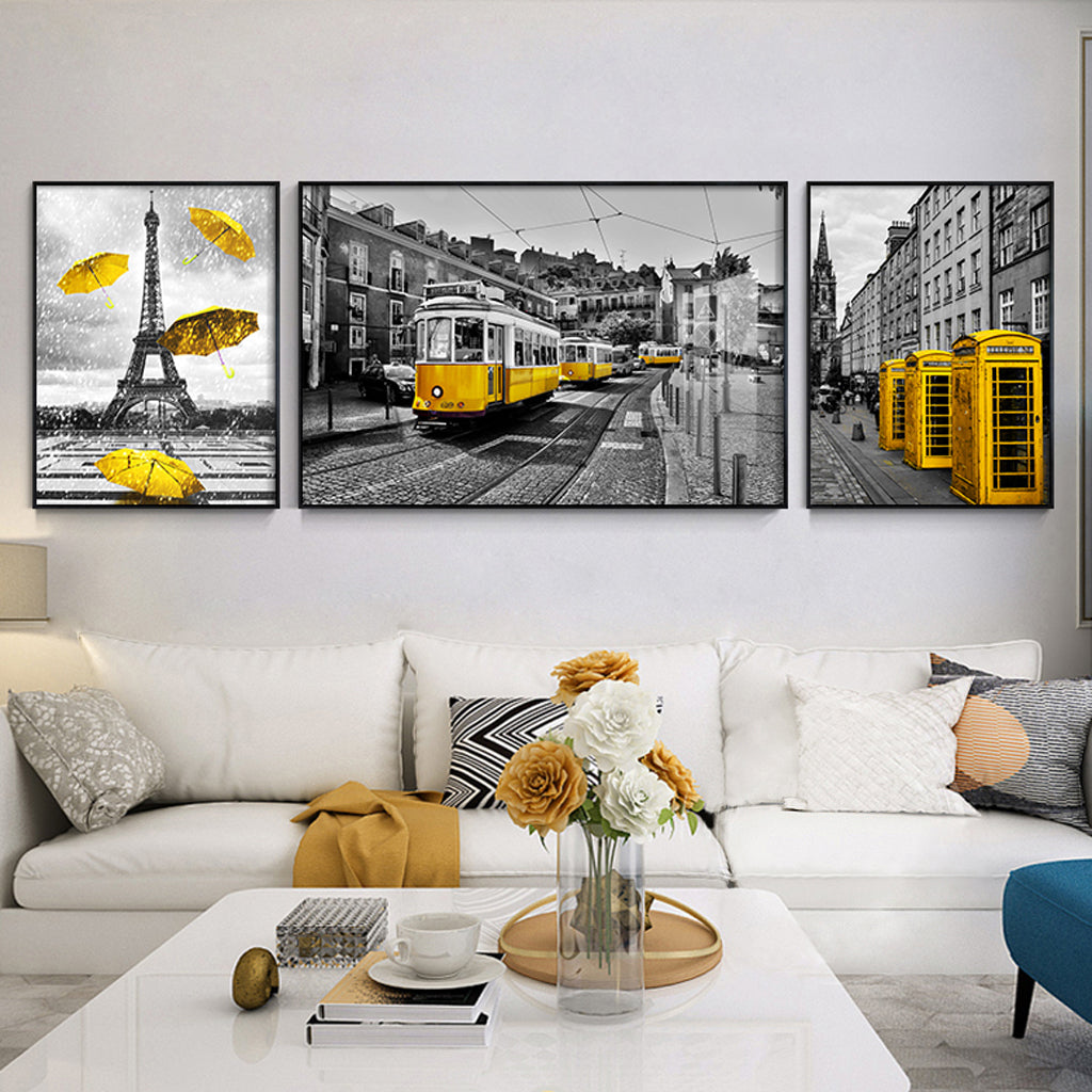 Fashion and cities Art - Print Wall Art - Paris Impression (3 sets) - Canvas Prints-Poster Prints