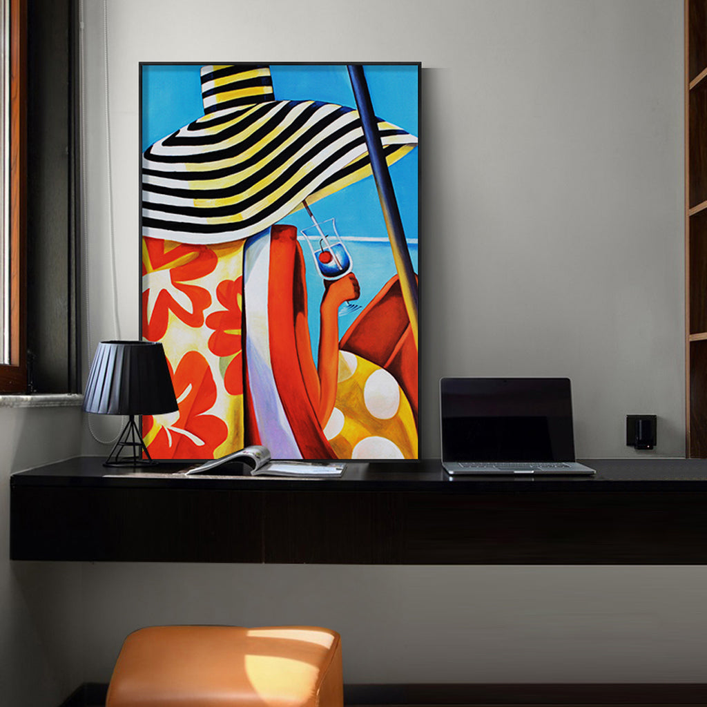 Wall  Art- Painting Style Hawaii Girl Canvas Prints- Poster Prints
