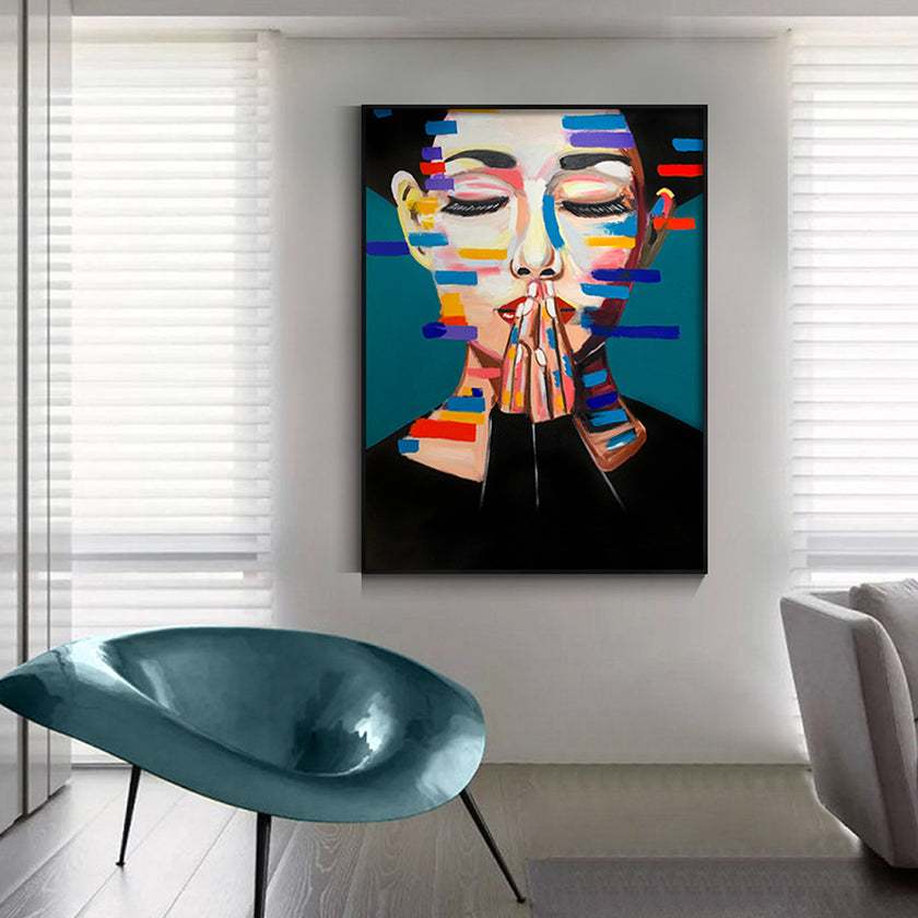 Wall art prints -Brush Make Up Girl Canvas Prints- Poster Prints