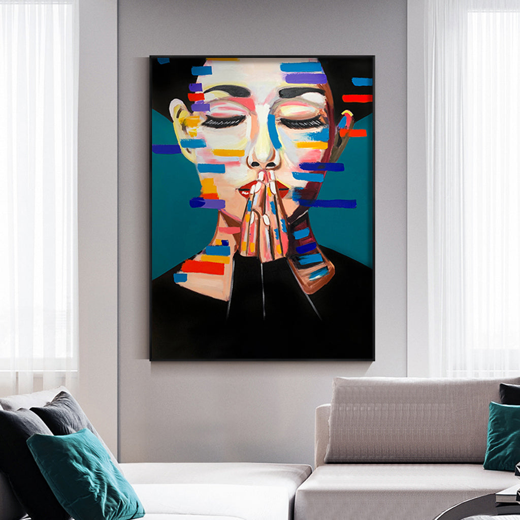 Wall art prints -Brush Make Up Girl Canvas Prints- Poster Prints