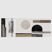 Black white Grey Silver Art - Print Wall Art - Abstract Circle and Square (2 sets) - Canvas Prints-Poster Prints