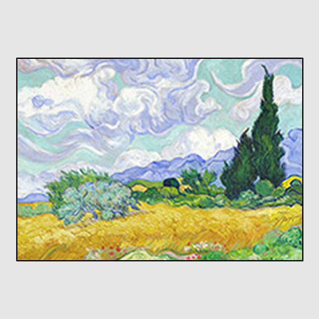 Van Gogh Art - Print Wall Art - Van Gogh Wheatfield with cypress (single) - Canvas Prints-Poster Prints