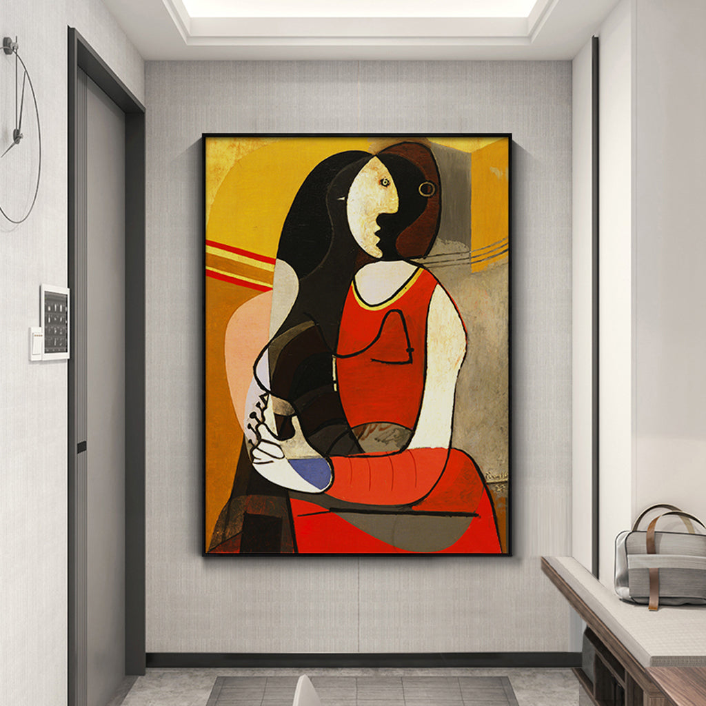 Wall Art - Seated woman by Pablo Picasso - Canvas Prints-Poster Prints