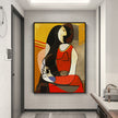 Wall Art - Seated woman by Pablo Picasso - Canvas Prints-Poster Prints