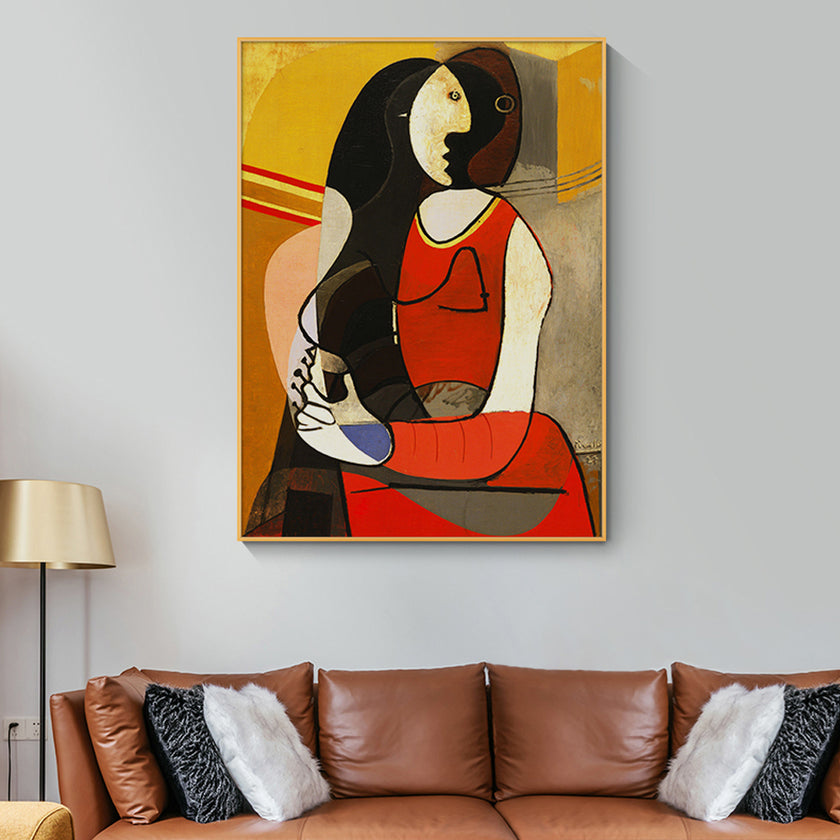 Wall Art - Seated woman by Pablo Picasso - Canvas Prints-Poster Prints