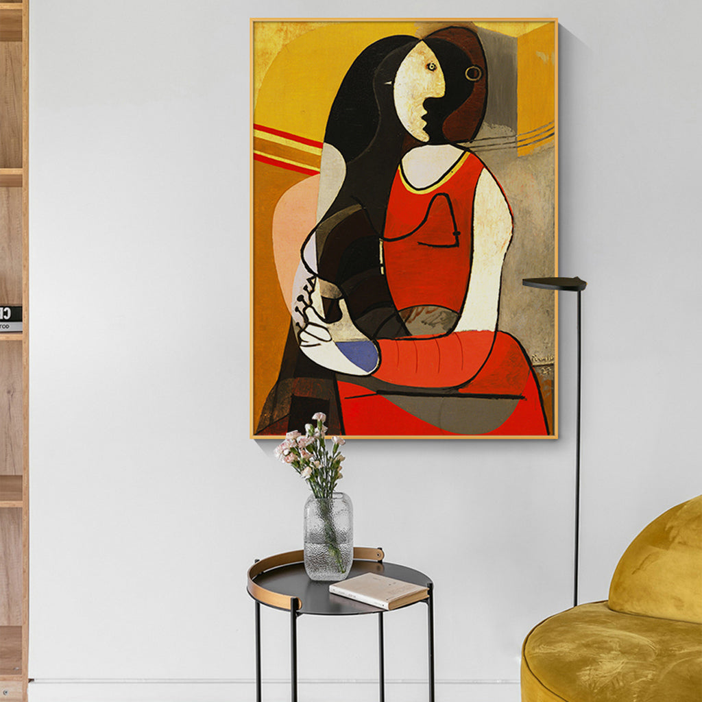 Wall Art - Seated woman by Pablo Picasso - Canvas Prints-Poster Prints