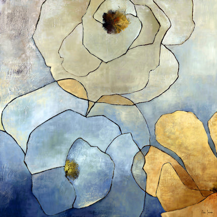 Wall Art - Abstract Blue Gold I - Canvas Prints-Poster Prints