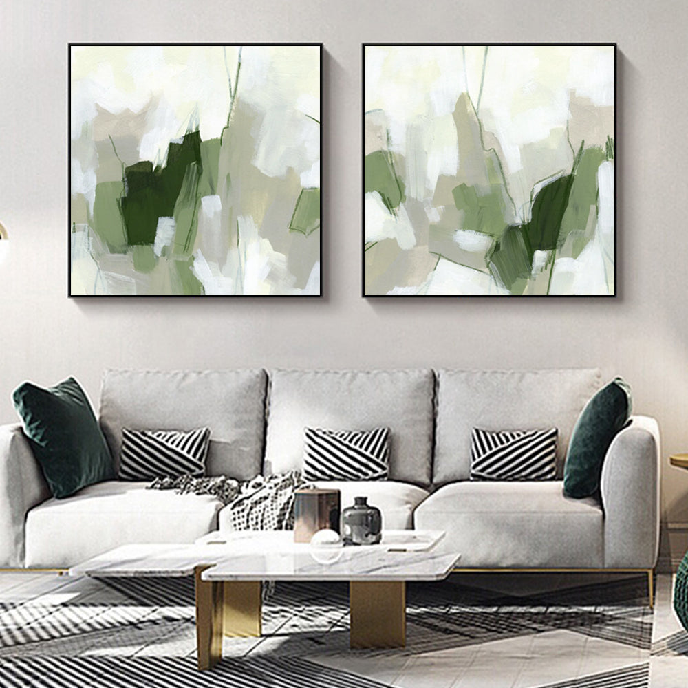 Wall Art - Emerald Fragment (2 sets)- Canvas Prints-Poster Prints