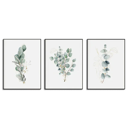 Wall Art  - Eucalyptus Plant 3 Sets - Poster Prints -Canvas Prints