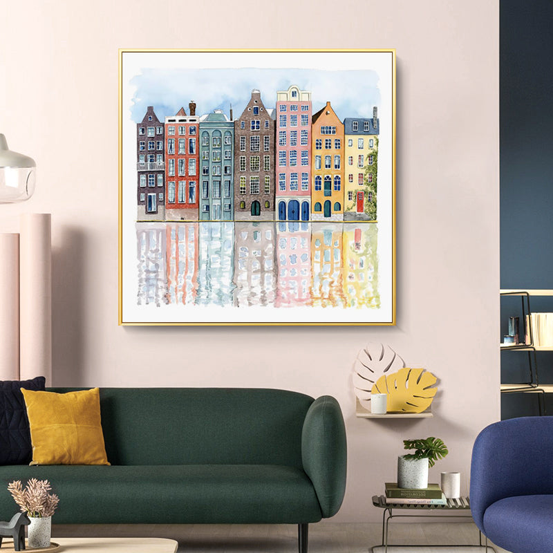 Wall Art Prints - European houses (2 sets)- Canvas Prints-Poster Prints