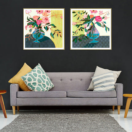 Wall Art - Fanciful Flowers (2 sets)- Canvas Prints-Poster Prints