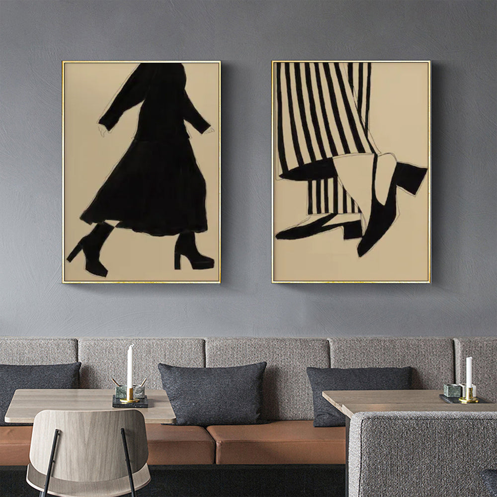 Wall art - Fashion Illustration (2 sets)- Canvas Prints- Poster Prints