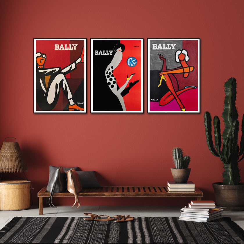 Wall Art -Fashion Bally ( 3 sets )- Poster Prints -Canvas Prints