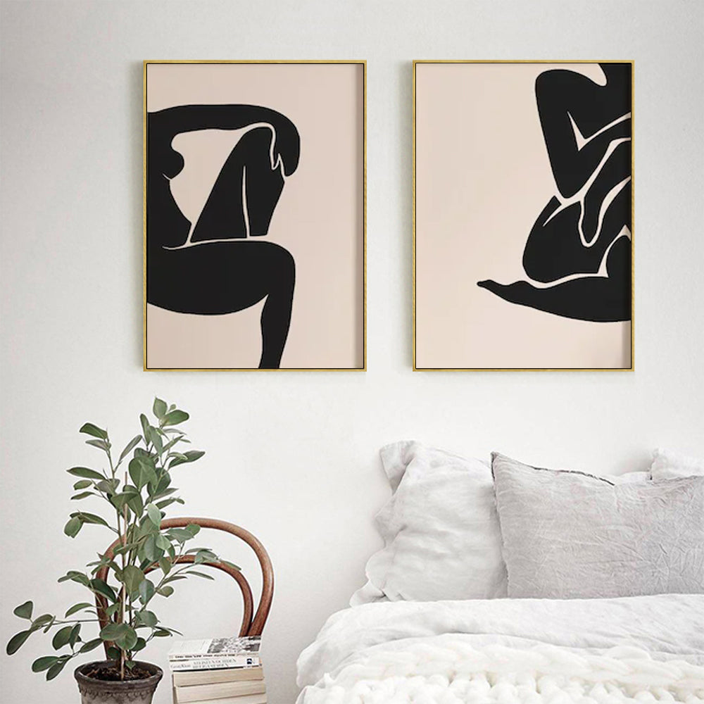 Wall art - Female Figure (2 sets)- Canvas Prints- Poster Prints