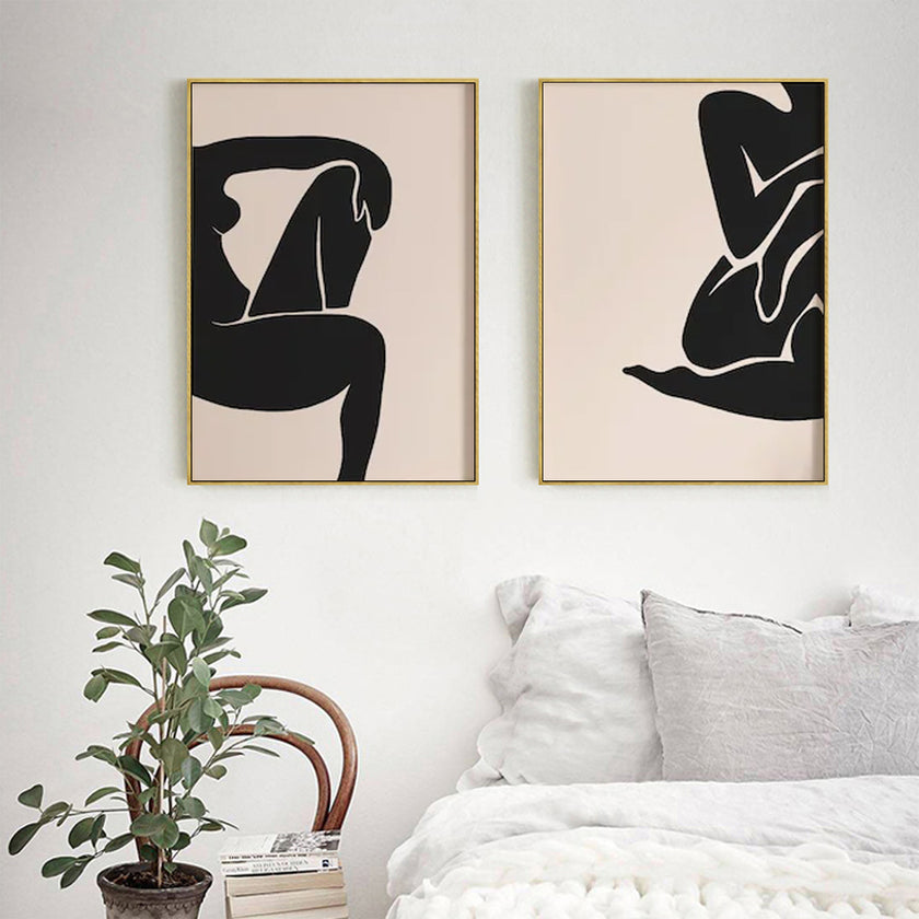 Wall art - Female Figure (2 sets)- Canvas Prints- Poster Prints