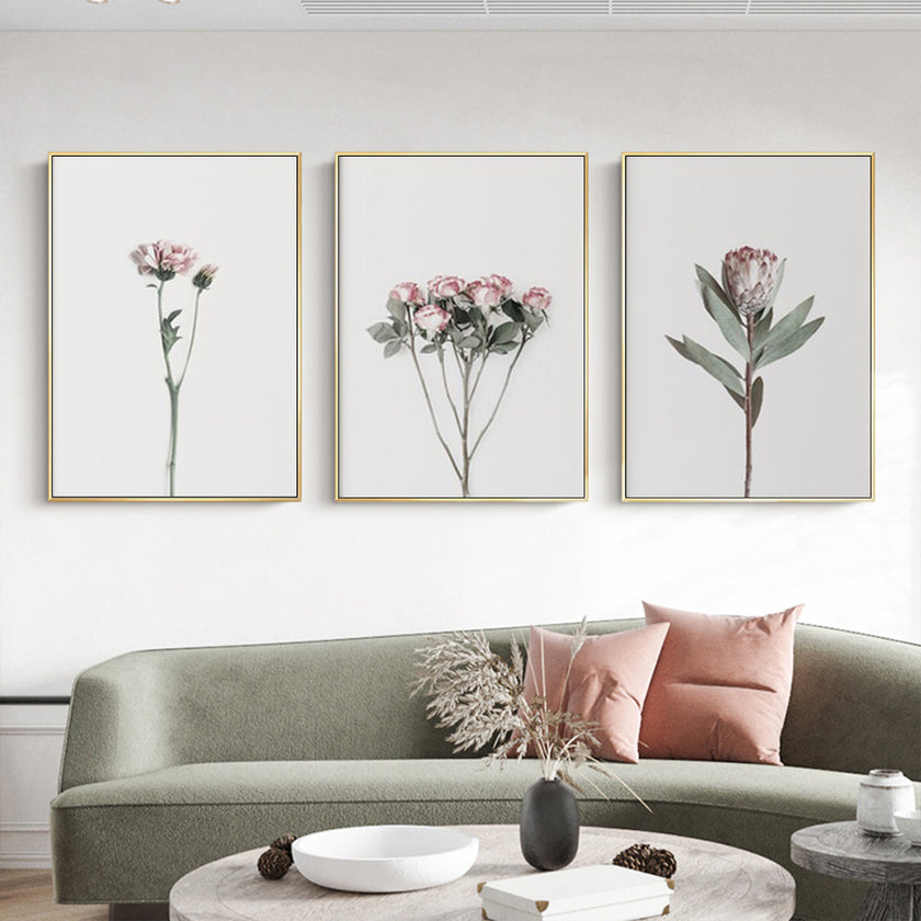 Wall Art  - Floral 3 sets - Poster Prints -Canvas Prints
