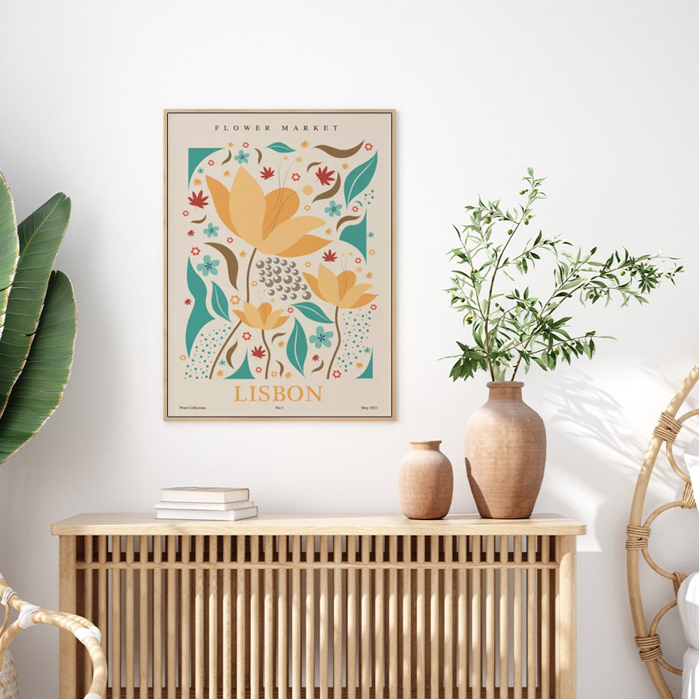 Wall Art - Flower Market City - Canvas Prints-Poster Prints