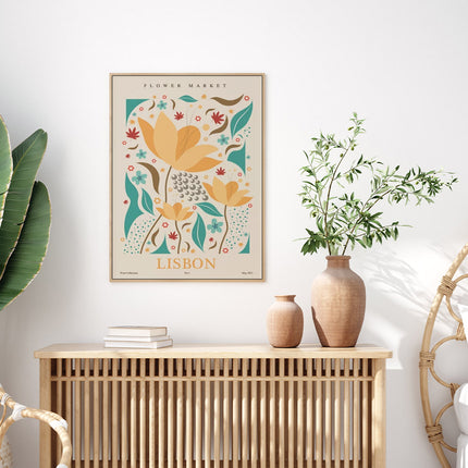 Wall Art - Flower Market City - Canvas Prints-Poster Prints