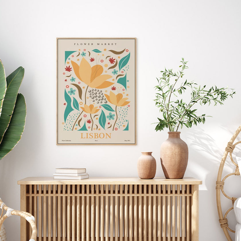 Wall Art - Flower Market City - Canvas Prints-Poster Prints