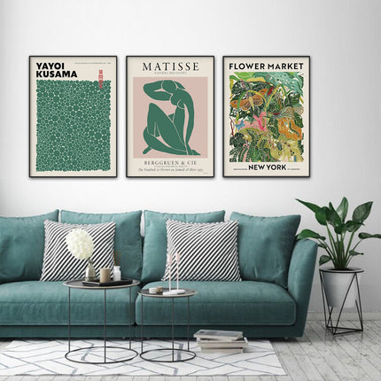 Wall Art - Flower Market, Matisse Print, Yayoi Kusama - Canvas Prints-Poster Prints