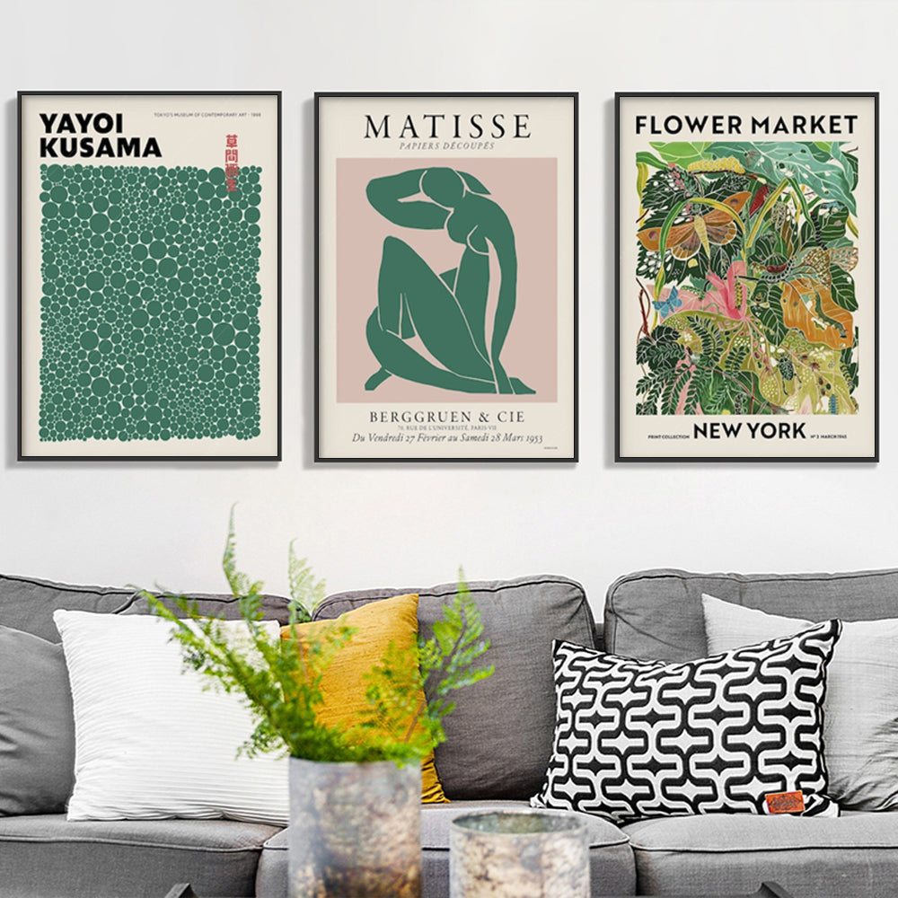 Wall Art - Flower Market, Matisse Print, Yayoi Kusama - Canvas Prints-Poster Prints