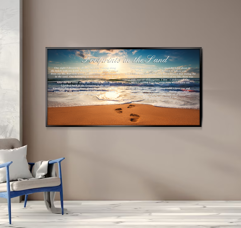 Footprints In The Sand - Canvas Prints-Poster Prints
