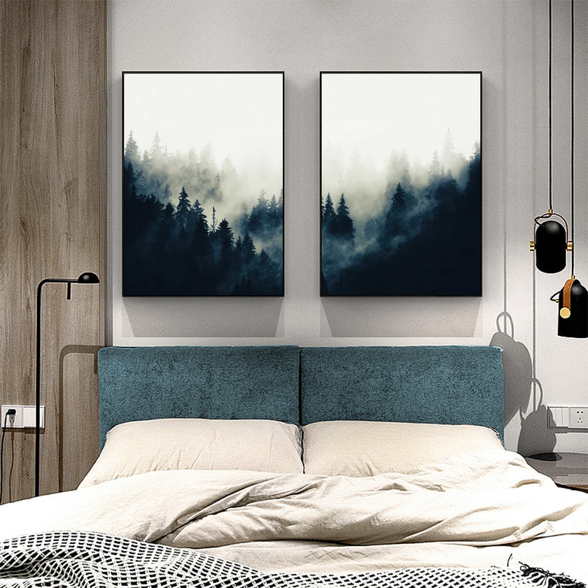 Wall art - Forest Mountain (2 sets)- Canvas Prints- Poster Prints