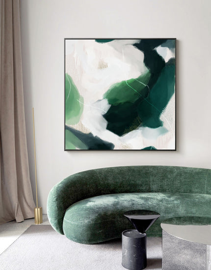 Wall Art - French Abstract Green - Canvas Prints-Poster Prints