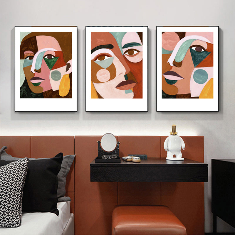 Wall art - Geo Face 2 sets- Canvas Prints- Poster Prints