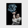 Figures Art - Print Wall Art - Girl and blue flower - Canvas Prints-Poster Prints