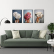 Wall Art - Girl With Floral ( 3 sets )- Poster Prints -Canvas Prints