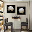Wall Art - Gold And White Blossom On Black (2 sets)- Canvas Prints-Poster Prints