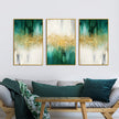 Wall Art - Green Gold Dancing (3 Sets) - Poster Prints -Canvas Prints