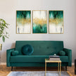 Wall Art - Green Gold Dancing (3 Sets) - Poster Prints -Canvas Prints