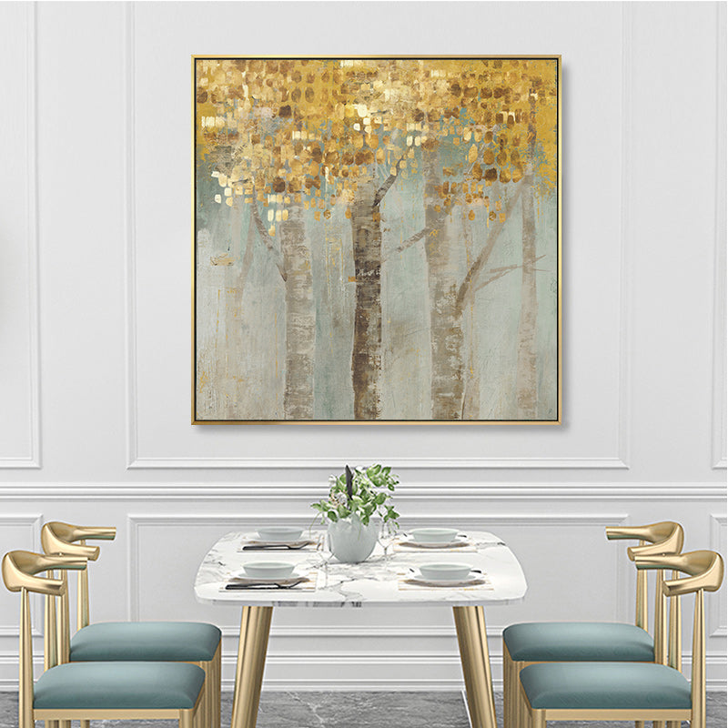 Wall Art - Golden Leaves 2 sets - Canvas Prints-Poster Prints