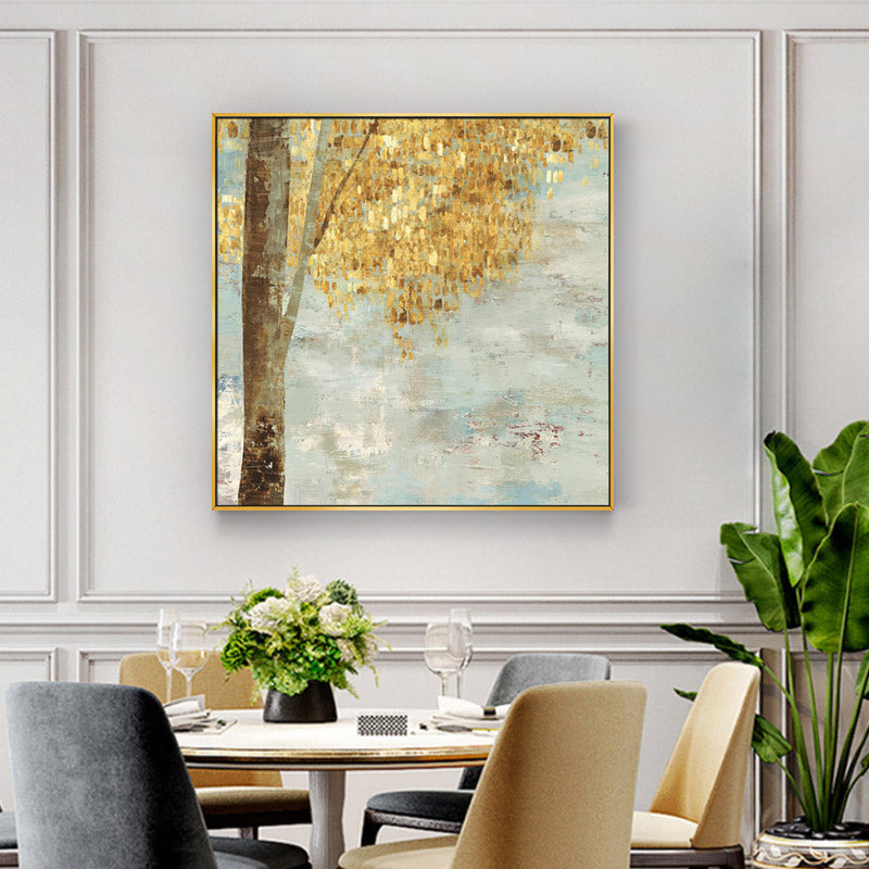 Wall Art - Golden Leaves 2 sets - Canvas Prints-Poster Prints