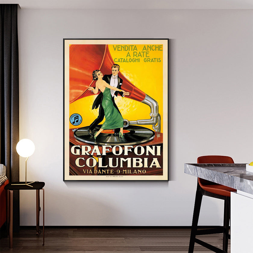 Wall Art - Grafofoni Columbia - Canvas Prints-Poster Prints