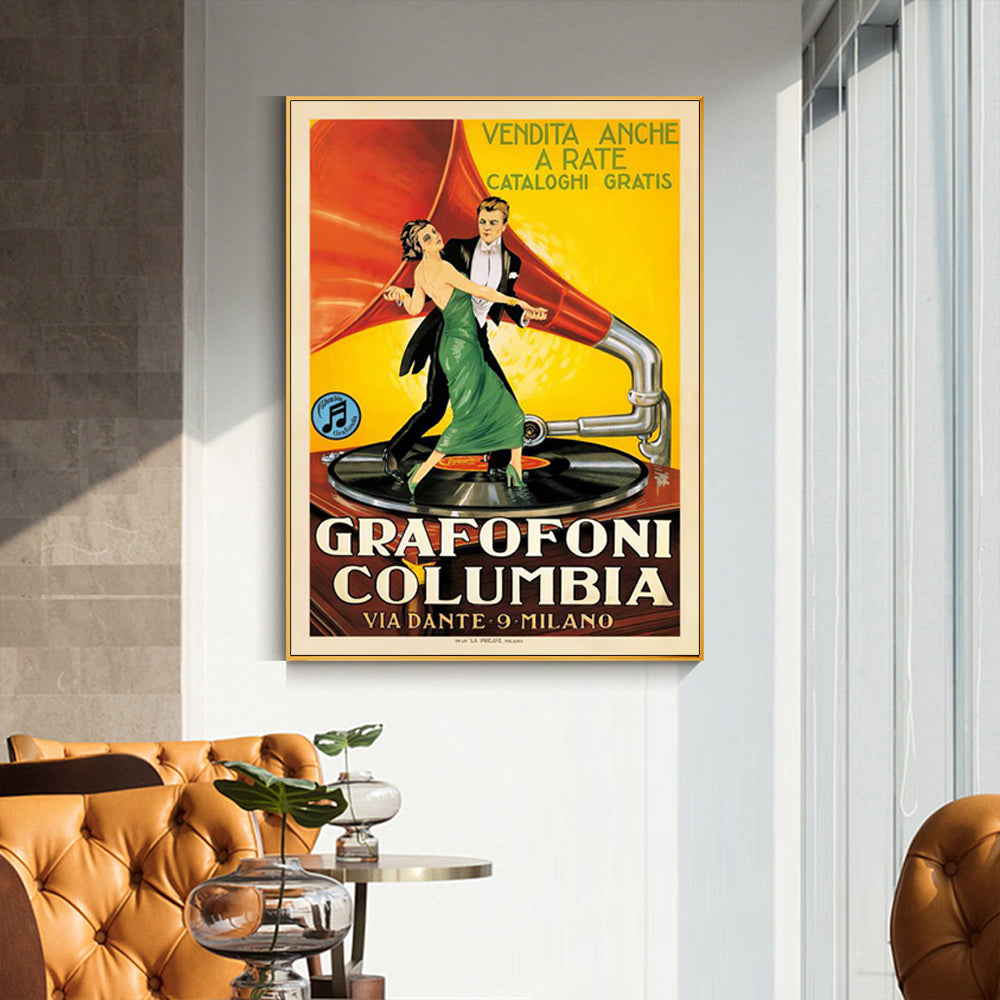 Wall Art - Grafofoni Columbia - Canvas Prints-Poster Prints